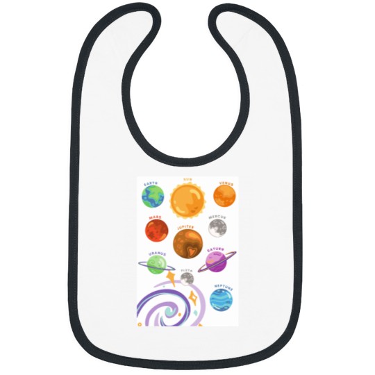 Discover Planets Colour,Cosmis Sound Classic Bibs