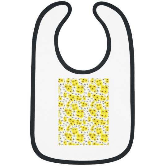 Discover Daisy Daisies Yellow Floral Colorful Pattern Graphic Bibs