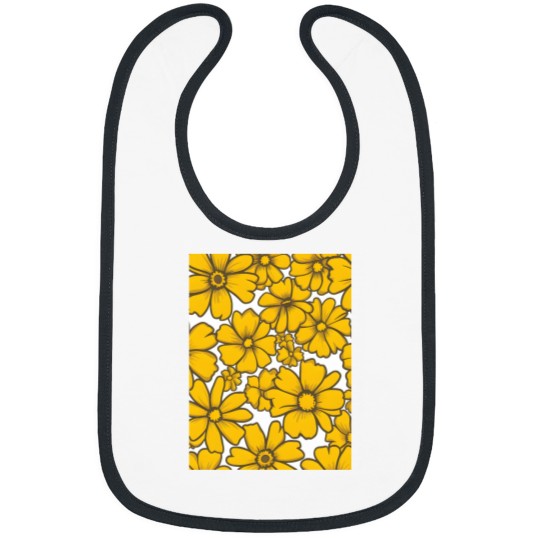 Discover Sunny Day Floral Pattern Graphic Bibs