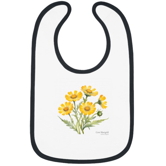 Discover Yellow Corn Marigold Botanical Style Classic Bibs