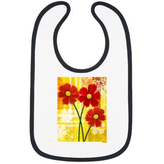 Discover Red Flowers Classic Bibs