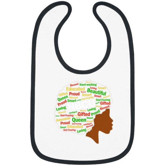 Discover Women HBCU Grad Afro History Girls Historical Black College Bibs