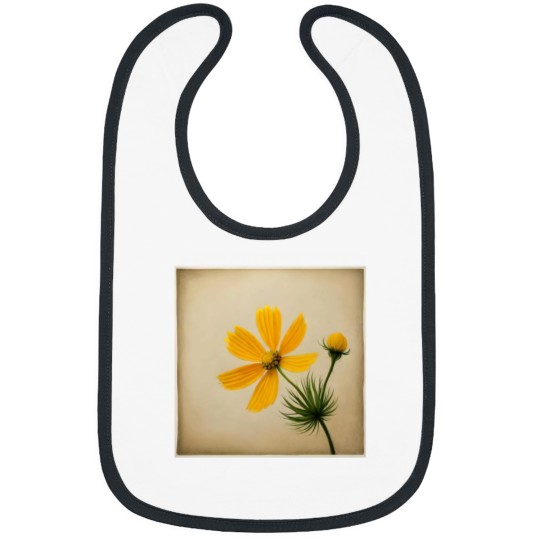 Discover yellow cosmos flowers framed Classic Bibs