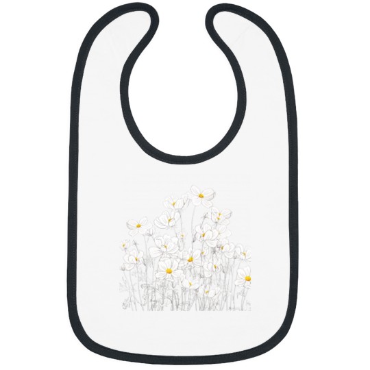 Discover hand painted cosmos filed in watercolor and ink  Classic Bibs