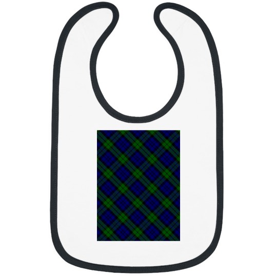 Discover Black Watch Blue, Green, and Black TartanDiagonal Plaid Graphic Bibs
