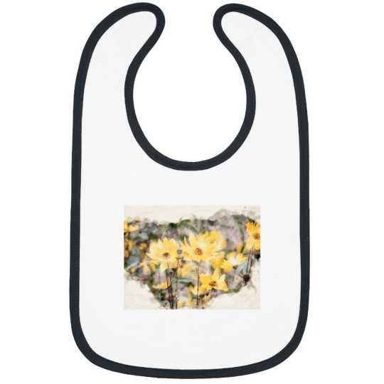 Discover Watercolour of Yellow Rudbeckia flowers  Classic Bibs