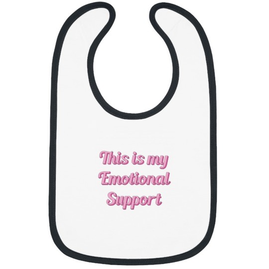 Discover This is my Emotional Support Kindle Pink Bibs