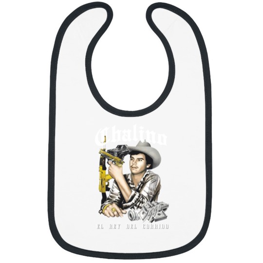 Discover Chalino Sanchez El Rey Del Corrido Bibs classic in black Cotton