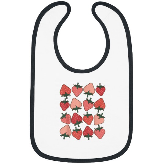 Discover Strawberry Pattern Fruitarian Berry Strawberries Bibs