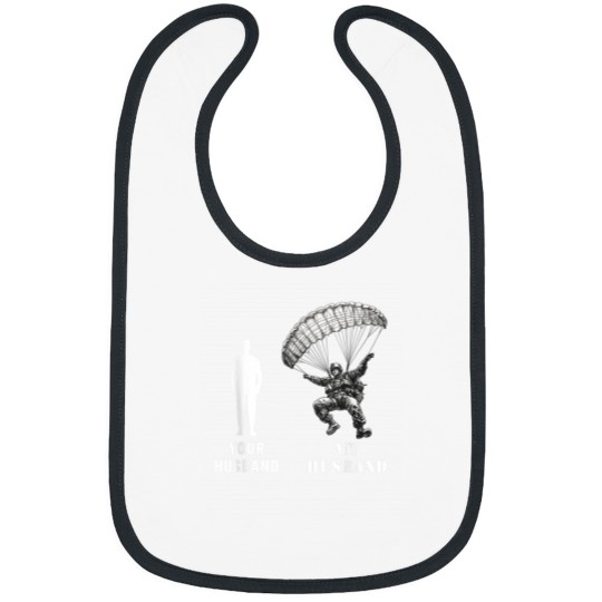 Discover Your Husband vs My Husband Airborne Paratrooper Bibs