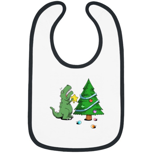 Discover Struggle Is Real Dinosaur Christmas Tree Star Bibs