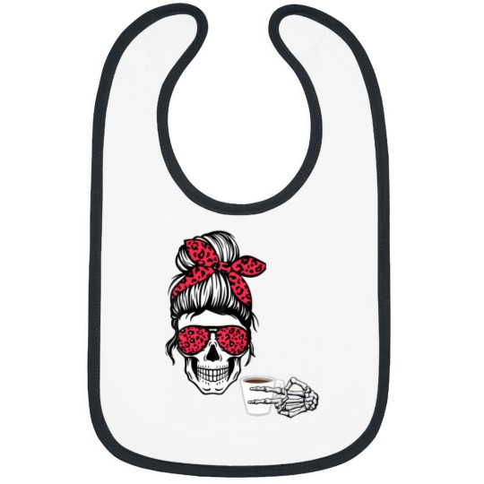 Discover messy bun halloween apparel coffee lover Bibs