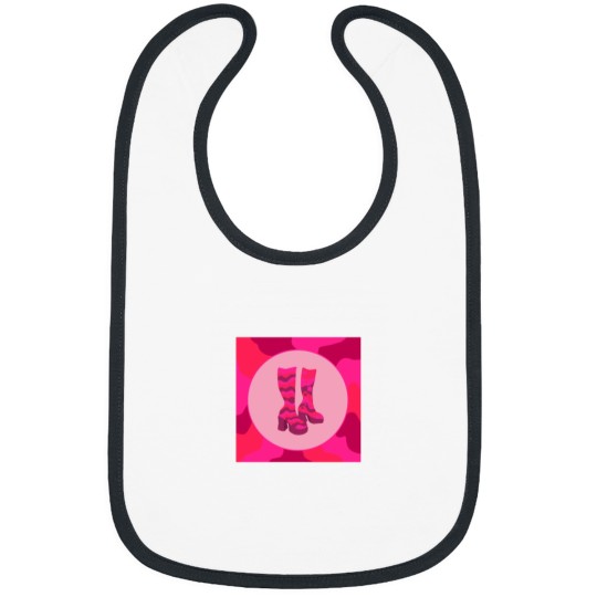 Discover Pink 70s Style Platform Boots Long Bibs