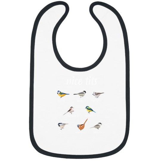 Discover Nice Tits Funny Bird Watching Gift For Birder Men And Women Bibs