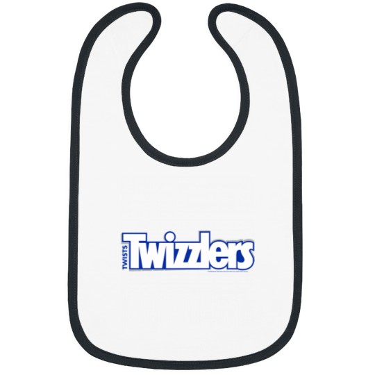 Discover Twizzlers Twists White Blue Logo Distressed Bibs
