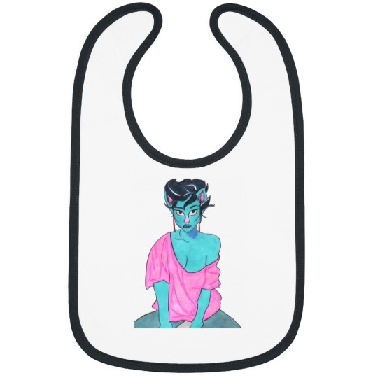 Discover 80'S Blue Cat Lady Bibs
