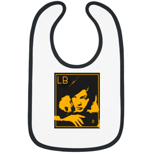 Discover Lauren Bacall Yelow Pop Portrait Bibs