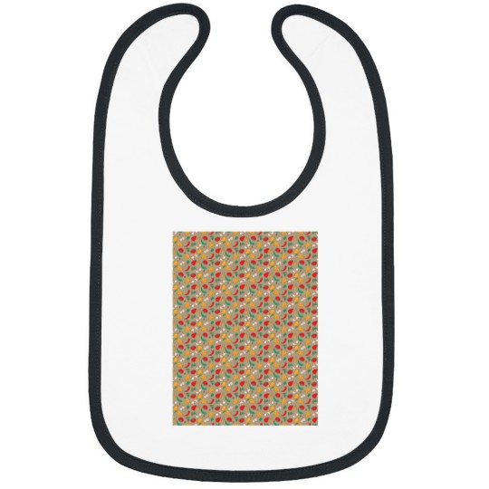 Discover What_s for dinner (pattern on grey-green background) Graphic Bibs