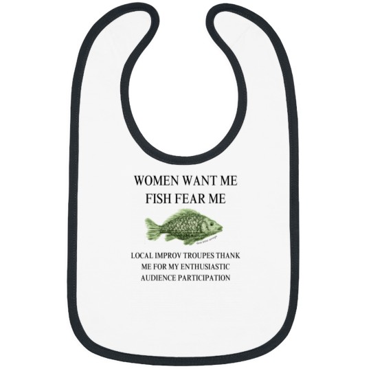 Discover Women Fish And Improv Troupes Bibs
