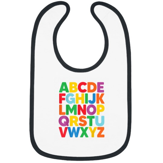 Discover ABCs Shirt Alphabet Colorful Letters Reading Kid Bibs