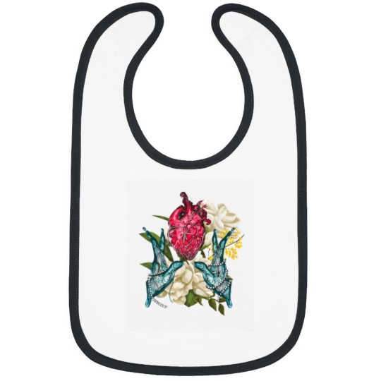 Discover Anatomical Heart And Flowers Doctor Valentine Bibs