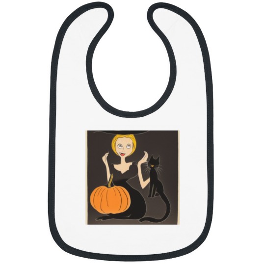 Discover Halloween Witch & Cat Bibs