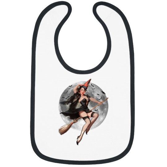Discover Halloween pin-up witch Bibs
