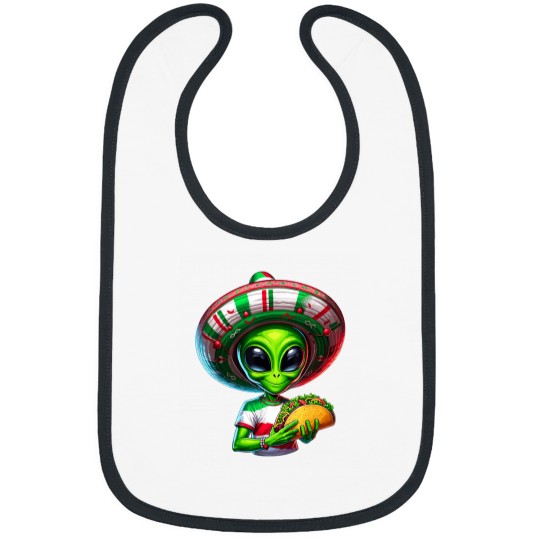 Discover Alien Taco Cinco De Mayo Men UFO Mexico Flag Som Bibs