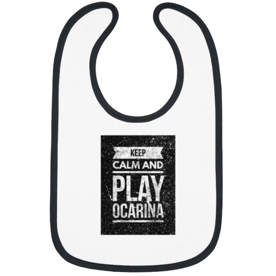 Discover Keep Calm And Play Ocarina Bibs