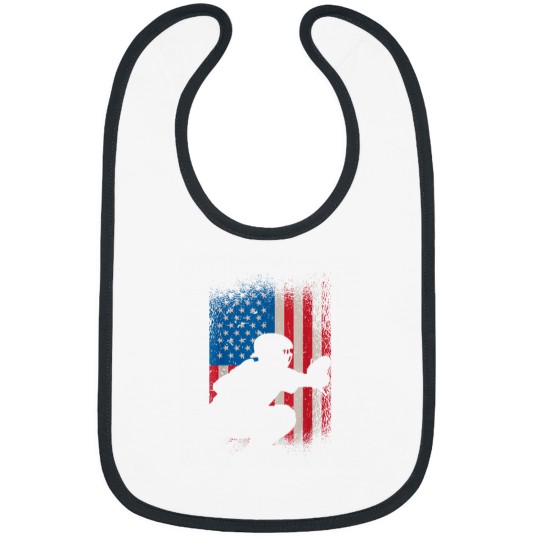 Discover American flag baseball catcher design USA flag b Bibs