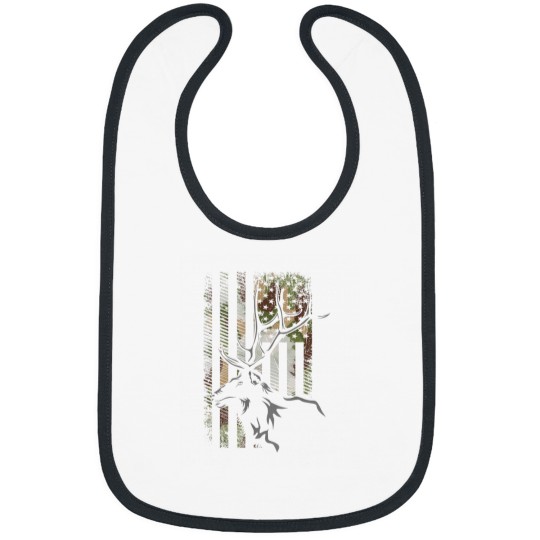 Discover American Flag Camo Camouflage Outdoor Antlers El Bibs