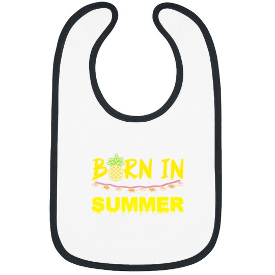 Discover Born in summer funny and perfect Bibs