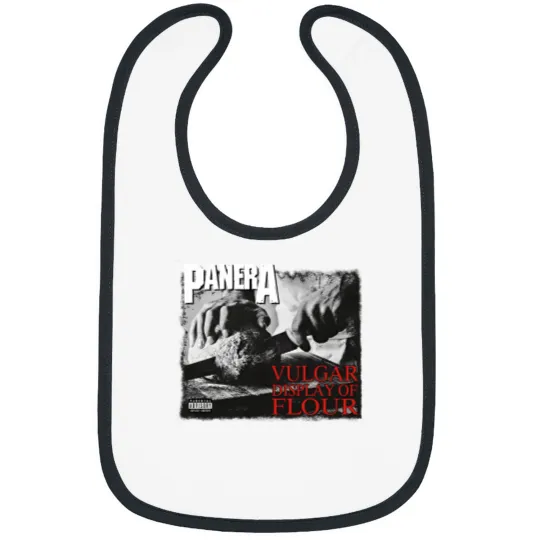 Discover PANERA Vulgar Display Of FLOUR Metal Band Parody Spoof Mayhem Skull Bibs