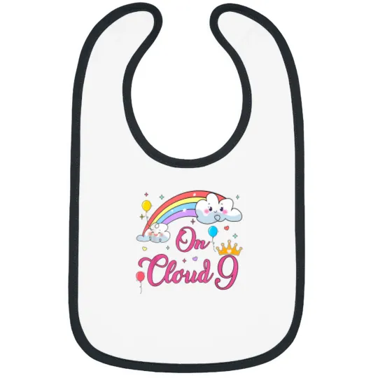 Discover 9 Year Old Birthday Decorations Rainbow On Cloud Bibs