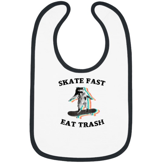 Discover Skate Fast Eat Trash  Radical Raccoon Bibs