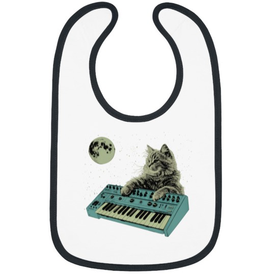 Discover Synthesizer Cat In Space Bibs