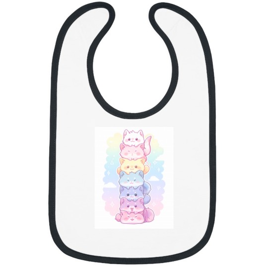 Discover Pastel Cutie Cats Bibs