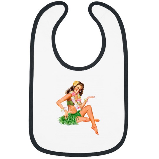 Discover Hawaiian Hula Girl Bibs