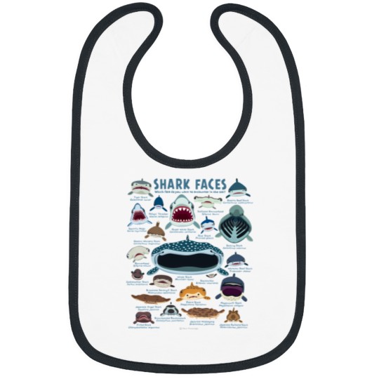 Discover Shark Faces Bibs