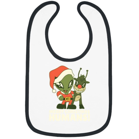 Discover Alien With Reindeer Extraterrestrial Christmas Greetings Bibs