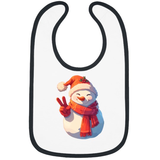 Discover Cute Christmas Snowman 02 Bibs