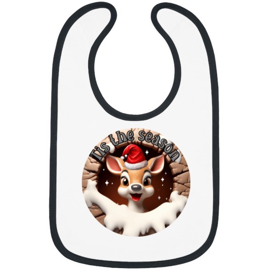 Discover 3D Christmas Deer Broken Wall Bibs