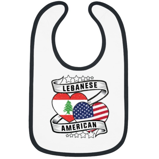 Discover Lebanese American flag shirt Half American and Half Lebanese Bibs