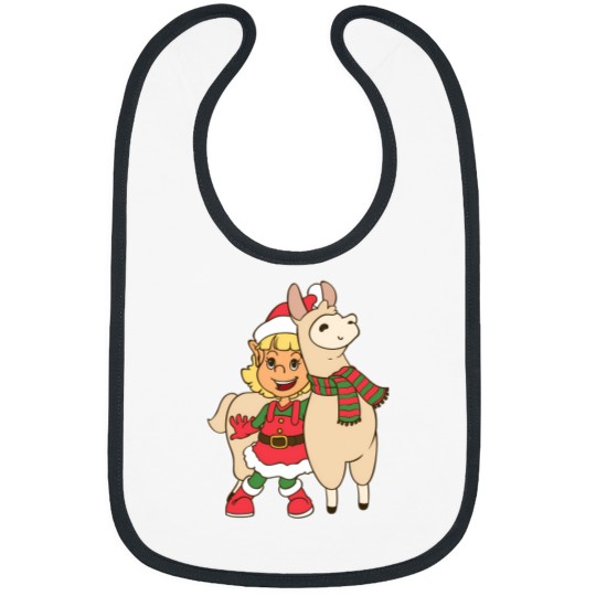 Discover Christmas Llama And Elf Bibs