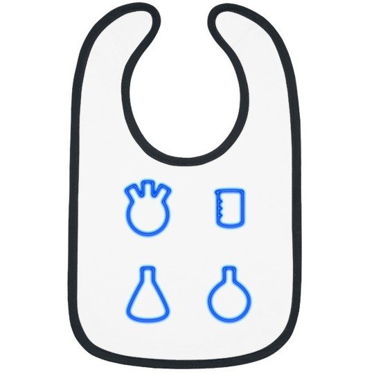 Discover Three Flasks and a Beaker - Neon Blue Bibs