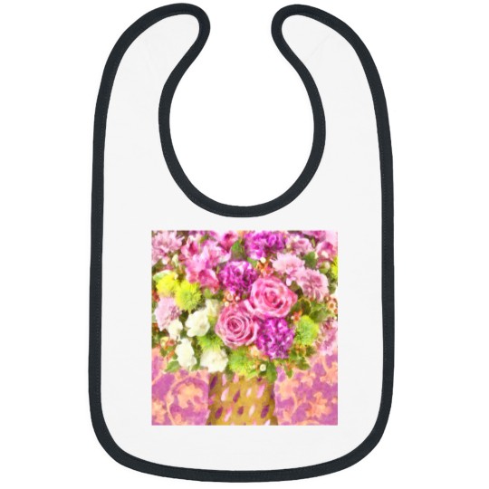 Discover Watercolor Floral Art Bouquet April Showers Bibs