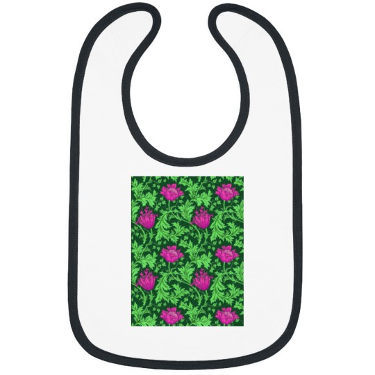 Discover William Morris Anemone, Emerald Green and Fuchsia Bibs