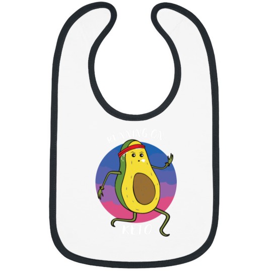 Discover Keto Diet Avocado Cartoon Art Keto Diet Avocado Cartoon Art Bibs