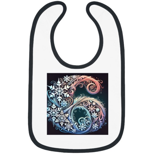 Discover 6 - Snowflake Swirl Bibs