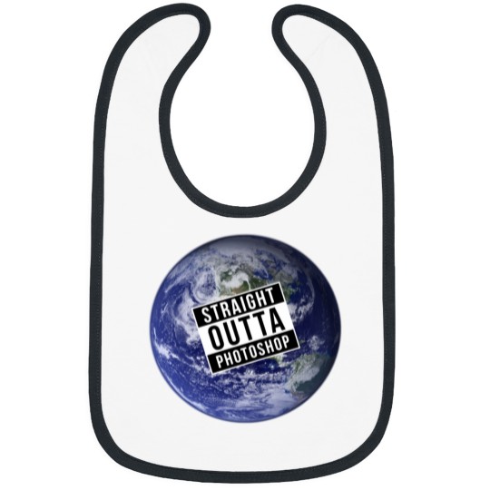 Discover Straight Outta Photoshop Earth Bibs